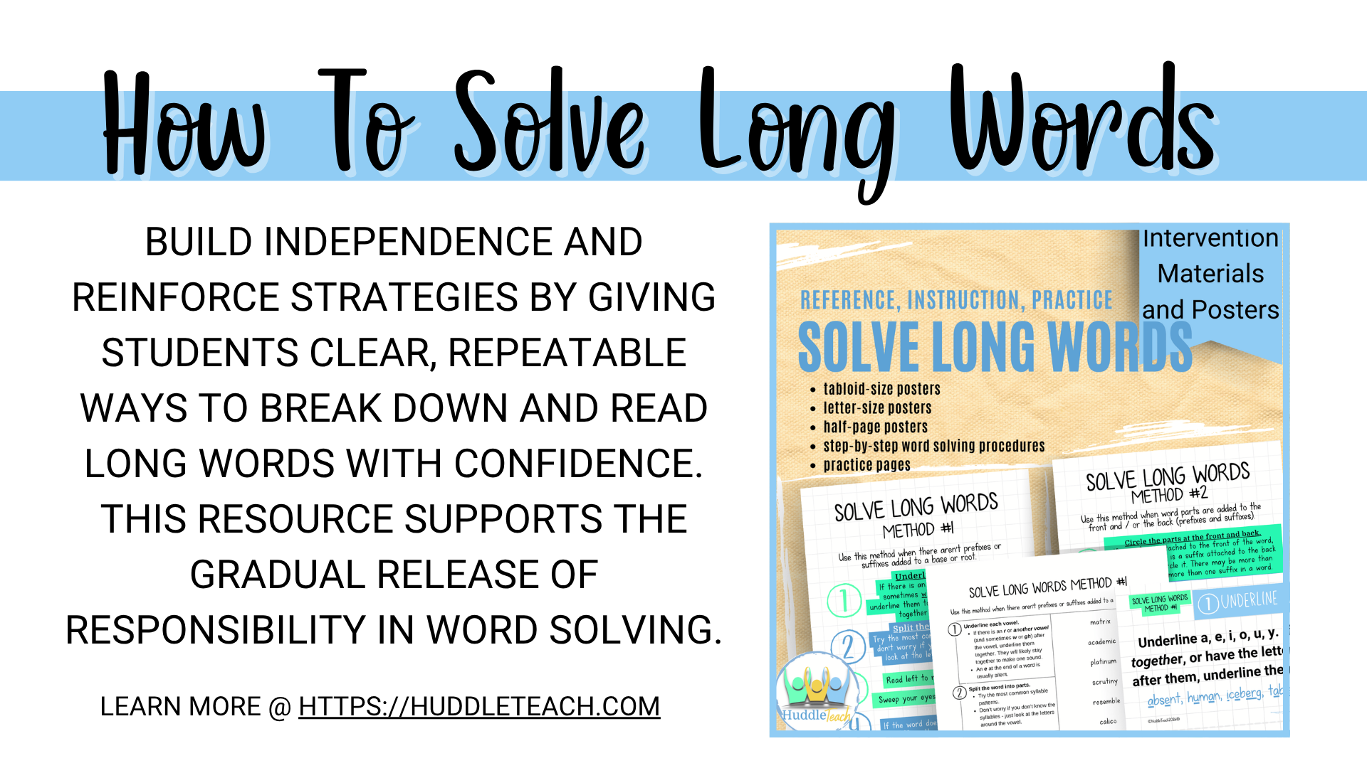 Solving Long Words Posters and Practice - Image 2