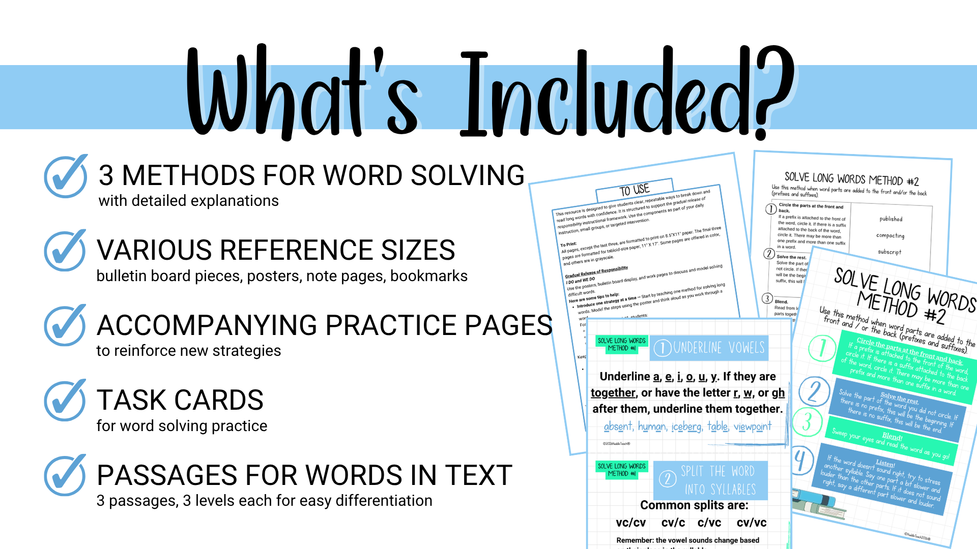 Solving Long Words Posters and Practice - Image 3
