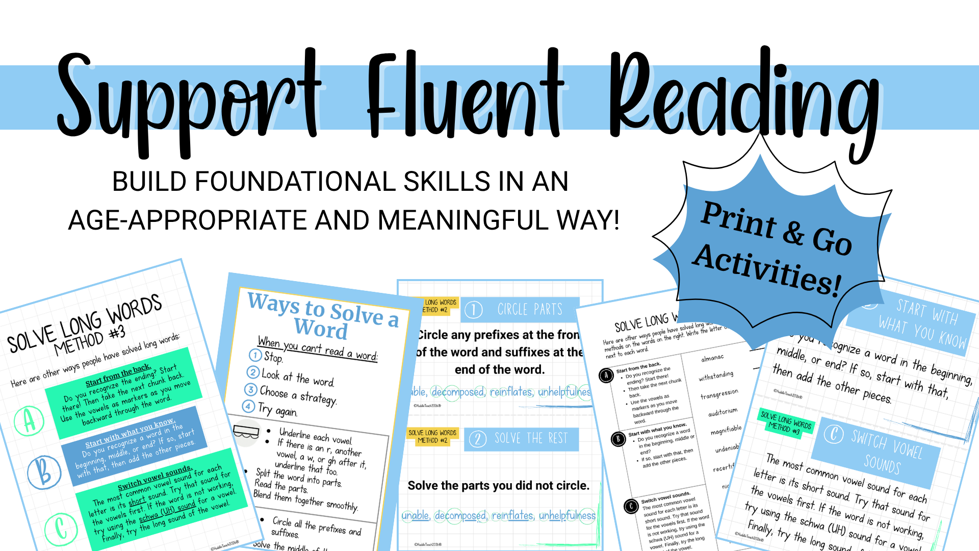 Solving Long Words Posters and Practice - Image 4