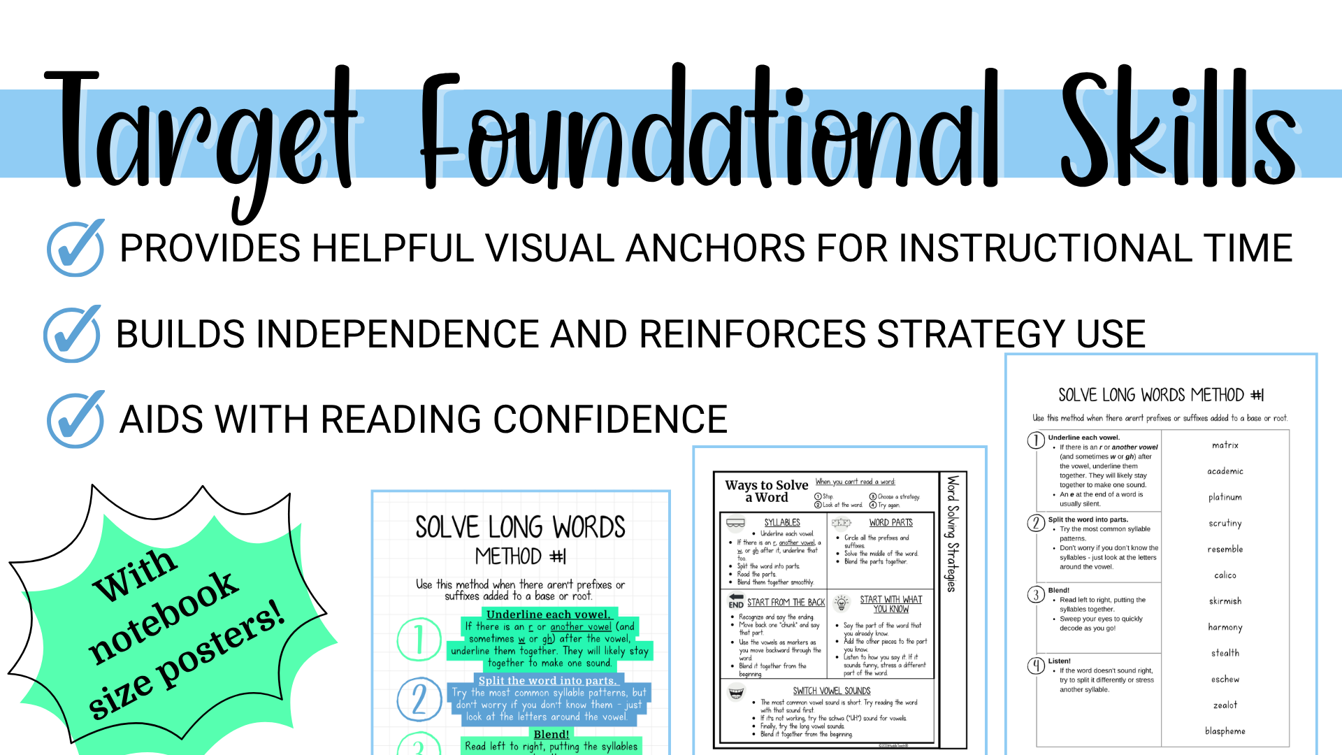 Solving Long Words Posters and Practice - Image 5