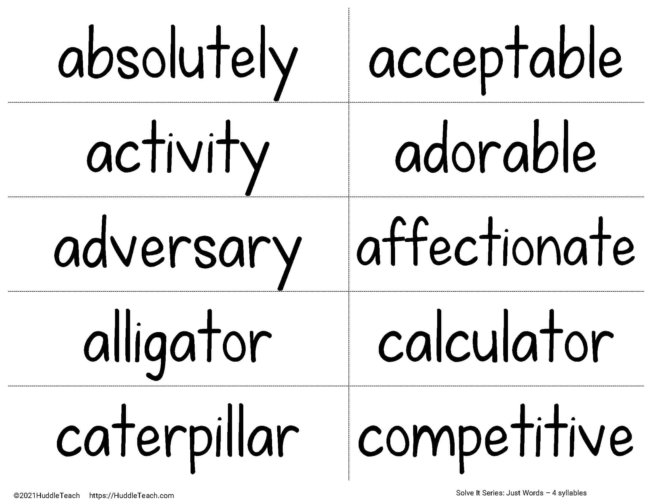 Solving Multisyllabic Words HuddleTeach