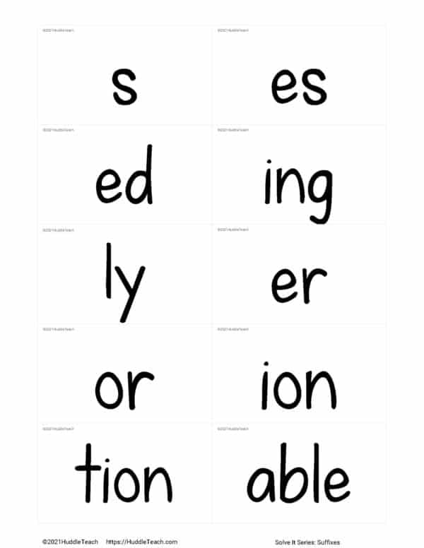 most common suffix cards