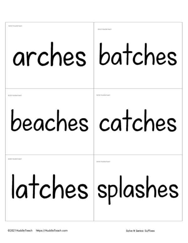 most common suffix words for sorting