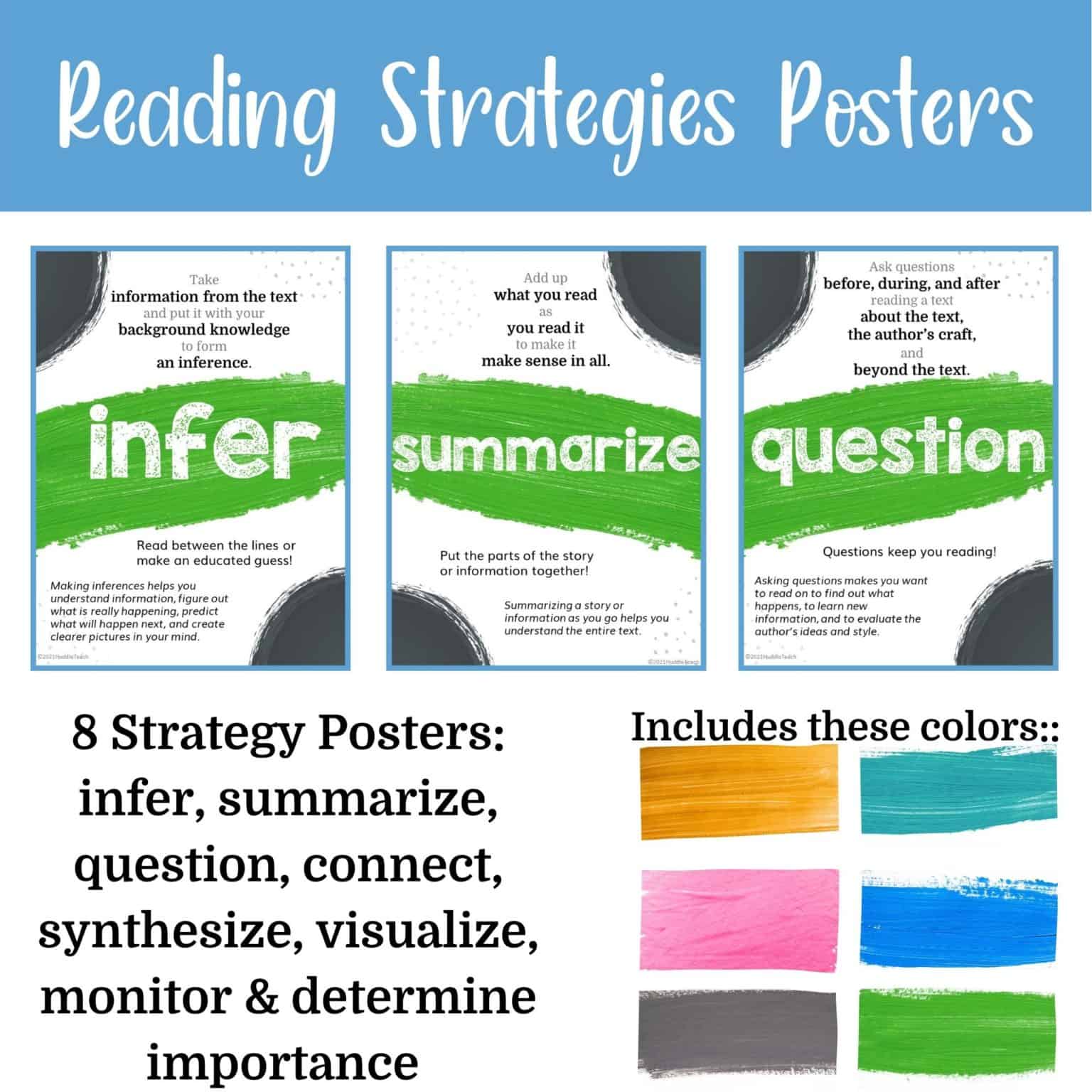 reading-comprehension-strategies-for-secondary-students-posters