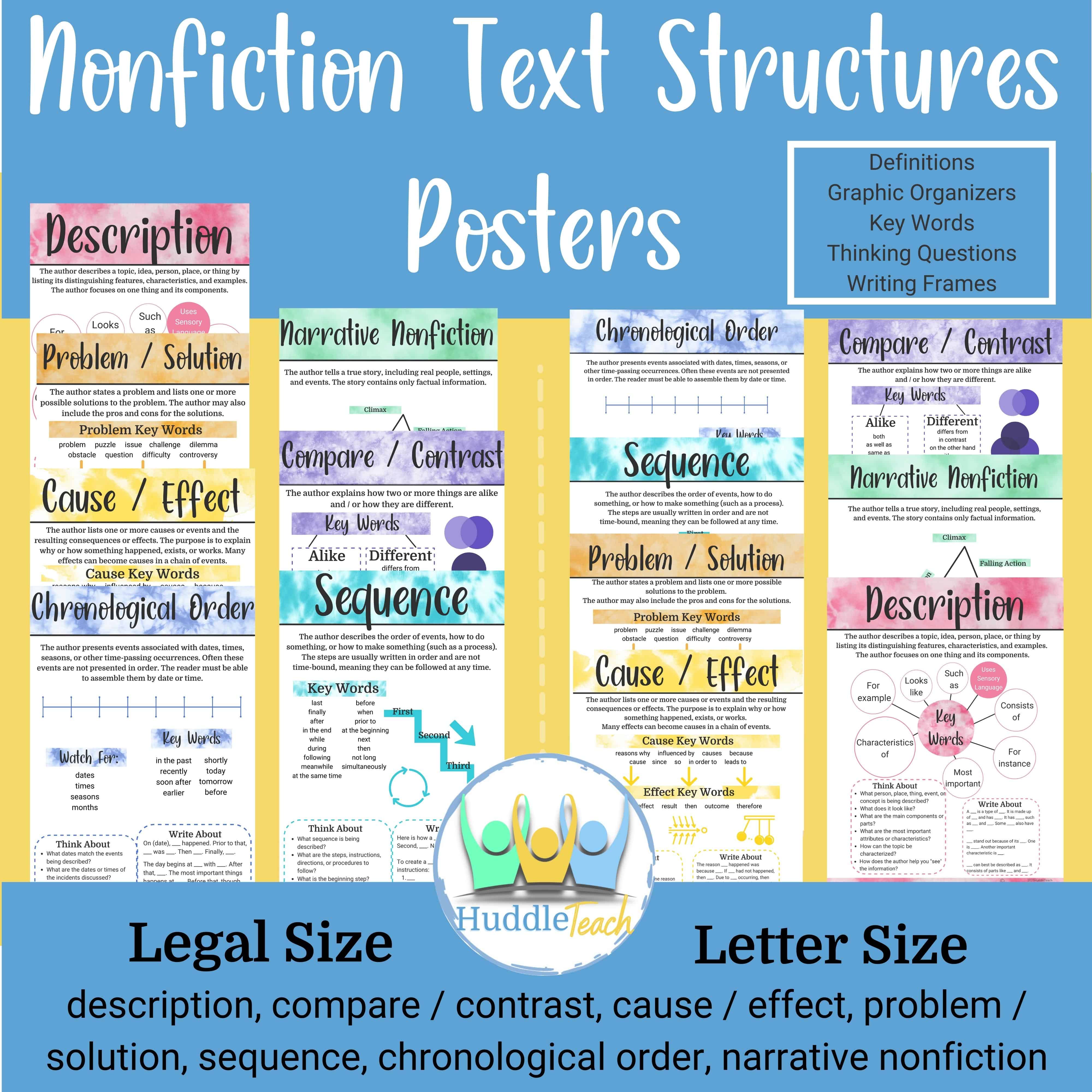 nonfiction text structures posters