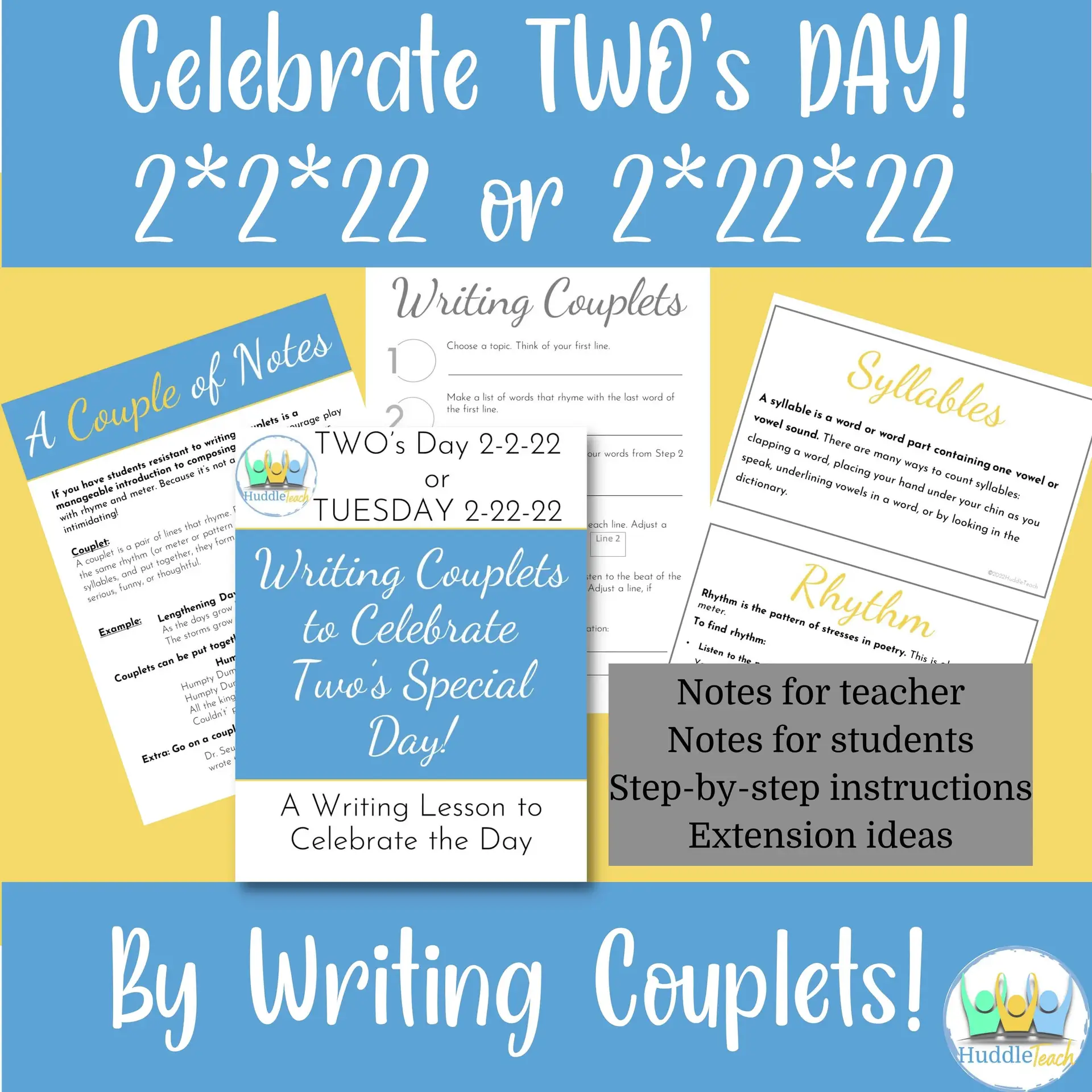 Celebrate Two's Day (February 2 or 22) with Couplets