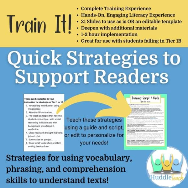 Reading Strategies Professional Development Train It 