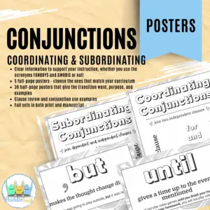 Conjunctions Posters (Coordinating & Subordinating)