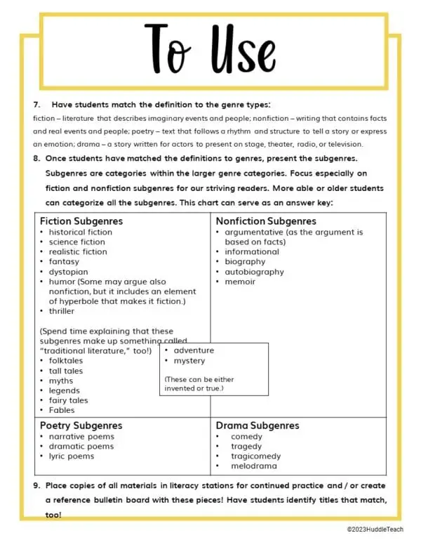 Genre, Format, Purpose Guided Sort - Image 2